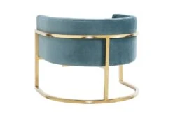 Deanna Sea Blue Velvet Accent Chair -Modern Office Shop 277070 blue fabric accent chair back 82