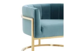 Deanna Sea Blue Velvet Accent Chair -Modern Office Shop 277070 blue fabric accent chair detail 45