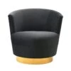 Florence Black Velvet Swivel Accent Chair 1 Florence Black Velvet Swivel Accent Chair -Modern Office Shop 277108 black fabric accent chair front 02