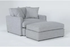 Grand Down II 90" Chair And Ottoman