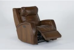 Dallas Power Rocker Recliner With Power Headrest & USB -Modern Office Shop 277920 beige leather recliner side 20