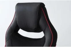 Theory Black Gaming Chair With Red Trim -Modern Office Shop 279994 red polyurethane office chair detail 46