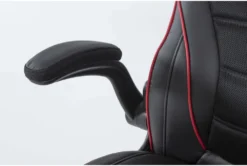 Theory Black Gaming Chair With Red Trim -Modern Office Shop 279994 red polyurethane office chair detail 47