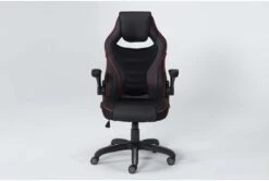 Theory Black Gaming Chair With Red Trim