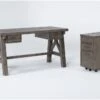 Jaxon Grey 2 Piece Office Set With 60" Desk + Mobile Filing Cabinet 2 Jaxon Grey 2 Piece Office Set With 60" Desk + Mobile Filing Cabinet -Modern Office Shop 282168 grey wood writing desk signature 01