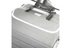 Copenhagen Grey Faux Leather And Chrome High Back Desk Chair -Modern Office Shop 282822 grey leather office chair detail 47