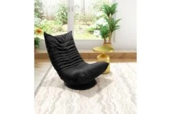 Black Low Swivel Gaming Chair 21 Black Low Swivel Gaming Chair -Modern Office Shop 283827 black polyester accent chair room 85