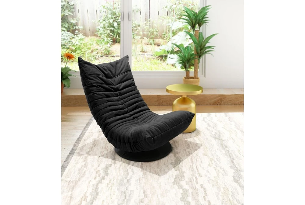 Black Low Swivel Gaming Chair 11 Black Low Swivel Gaming Chair - Image 9