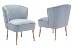 Powder Blue Pleated Velvet Accent Chair 18 Powder Blue Pleated Velvet Accent Chair -Modern Office Shop 283847 blue metal accent chair detail 48