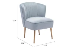 Powder Blue Pleated Velvet Accent Chair 19 Powder Blue Pleated Velvet Accent Chair -Modern Office Shop 283847 blue metal accent chair detail 51