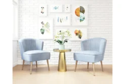 Powder Blue Pleated Velvet Accent Chair 23 Powder Blue Pleated Velvet Accent Chair -Modern Office Shop 283847 blue metal accent chair room 86