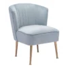 Powder Blue Pleated Velvet Accent Chair -Modern Office Shop 283847 blue metal accent chair signature 01