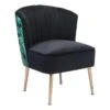 Black Velvet And Tropical Print Accent Chair -Modern Office Shop 283849 black polyester accent chair signature 03