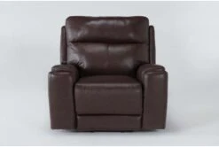 Buckley Cognac Leather Dual Motor Lift Recliner With Power Headrest & USB