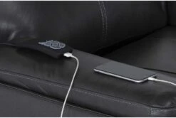 Buckley Grey Leather Dual Motor Lift Recliner With Power Headrest & USB -Modern Office Shop 284071 grey leather lift detail 45