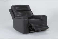 Buckley Grey Leather Dual Motor Lift Recliner With Power Headrest & USB -Modern Office Shop 284071 grey leather lift side 21