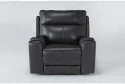 Buckley Grey Leather Dual Motor Lift Recliner With Power Headrest & USB
