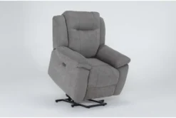 Maine Grey Power Lift Recliner With USB -Modern Office Shop 284075 grey fabric lift side 19