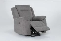 Maine Grey Power Lift Recliner With USB -Modern Office Shop 284075 grey fabric lift side 20