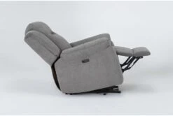 Maine Grey Power Lift Recliner With USB -Modern Office Shop 284075 grey fabric lift side 21