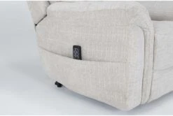 Harvest Bone Power Lift Recliner With Power Headrest, Lumbar & USB -Modern Office Shop 284077 beige fabric lift detail 46