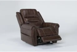 Oscar Saddle Power Lift Recliner With Power Headrest, Lumbar & USB -Modern Office Shop 286169 brown fabric lift side 20