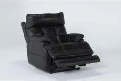 Clive Black Power Lift Recliner With Power Headrest, Lumbar & USB -Modern Office Shop 286170 black fabric lift side 21