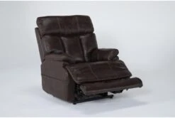 Clive Brown Power Lift Recliner With Power Headrest, Lumbar & USB -Modern Office Shop 286171 brown fabric lift side 19