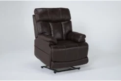Clive Brown Power Lift Recliner With Power Headrest, Lumbar & USB -Modern Office Shop 286171 brown fabric lift side 21
