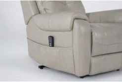 Carl Taupe Leather Power Lift Recliner With Power Headrest & Heat 20 Carl Taupe Leather Power Lift Recliner With Power Headrest & Heat -Modern Office Shop 286565 brown leather lift detail 45