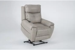 Carl Taupe Leather Power Lift Recliner With Power Headrest & Heat 17 Carl Taupe Leather Power Lift Recliner With Power Headrest & Heat -Modern Office Shop 286565 brown leather lift side 22