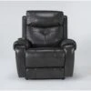 Carl Dark Grey Leather Power Lift Recliner With Power Headrest & Heat -Modern Office Shop 286566 grey leather lift signature 01