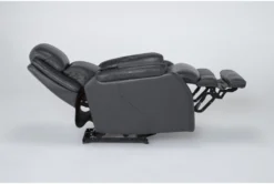 Palma Grey Leather Power Wallaway Recliner With Heat, Massage, Power Lumbar & Power Headrest 14 Palma Grey Leather Power Wallaway Recliner With Heat, Massage, Power Lumbar & Power Headrest -Modern Office Shop 286567 grey leather recliner side 21