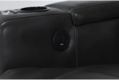 Sortino Grey Home Theater Power Recliner With Table & USB -Modern Office Shop 288032 grey polyester recliner detail 47