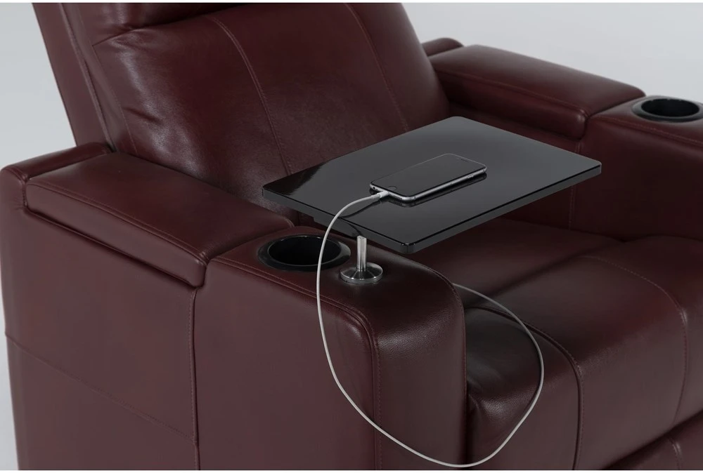 Sortino Red Home Theater Power Recliner With Table & USB 7 Sortino Red Home Theater Power Recliner With Table & USB - Image 5