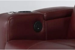 Sortino Red Home Theater Power Recliner With Table & USB 18 Sortino Red Home Theater Power Recliner With Table & USB -Modern Office Shop 288033 red polyester recliner detail 47
