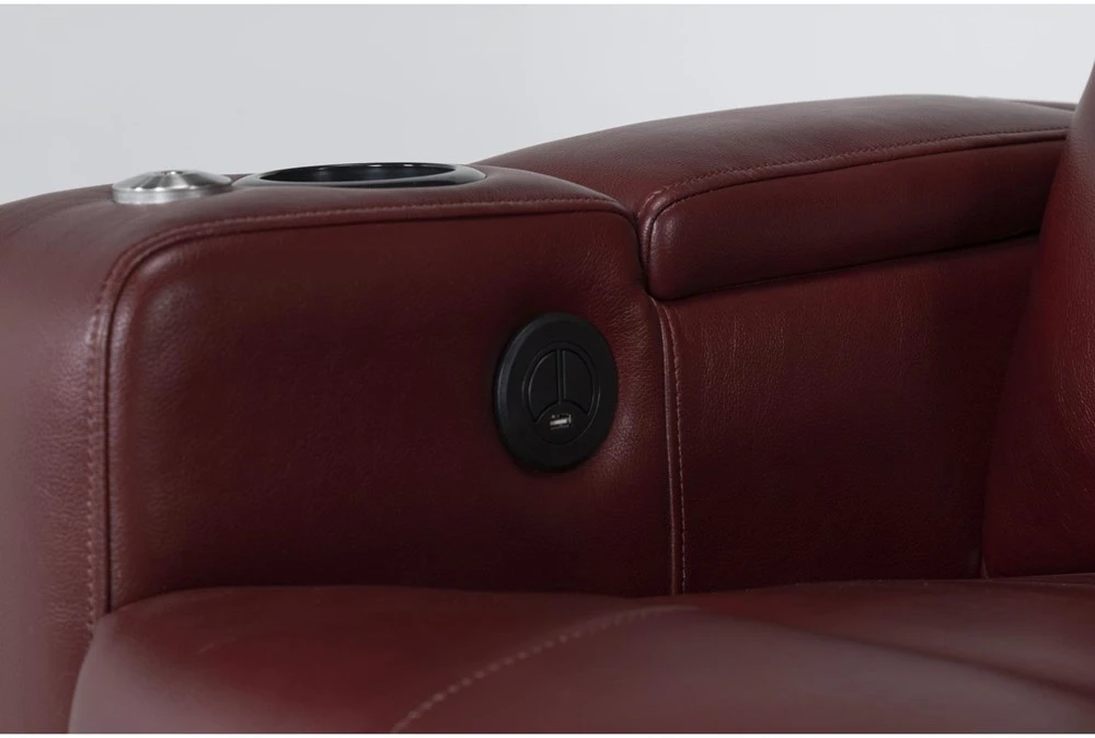 Sortino Red Home Theater Power Recliner With Table & USB 10 Sortino Red Home Theater Power Recliner With Table & USB - Image 8