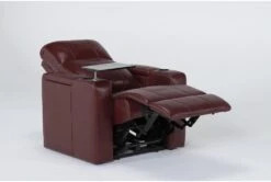 Sortino Red Home Theater Power Recliner With Table & USB 14 Sortino Red Home Theater Power Recliner With Table & USB -Modern Office Shop 288033 red polyester recliner side 20