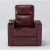 Sortino Red Home Theater Power Recliner With Table & USB