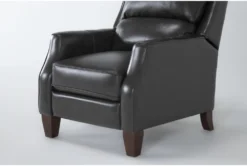 Douglas Dark Grey Leather High Leg Recliner 10 Douglas Dark Grey Leather High Leg Recliner -Modern Office Shop 288842 grey leather push back detail 44