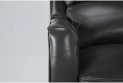 Douglas Dark Grey Leather High Leg Recliner 11 Douglas Dark Grey Leather High Leg Recliner -Modern Office Shop 288842 grey leather push back detail 45