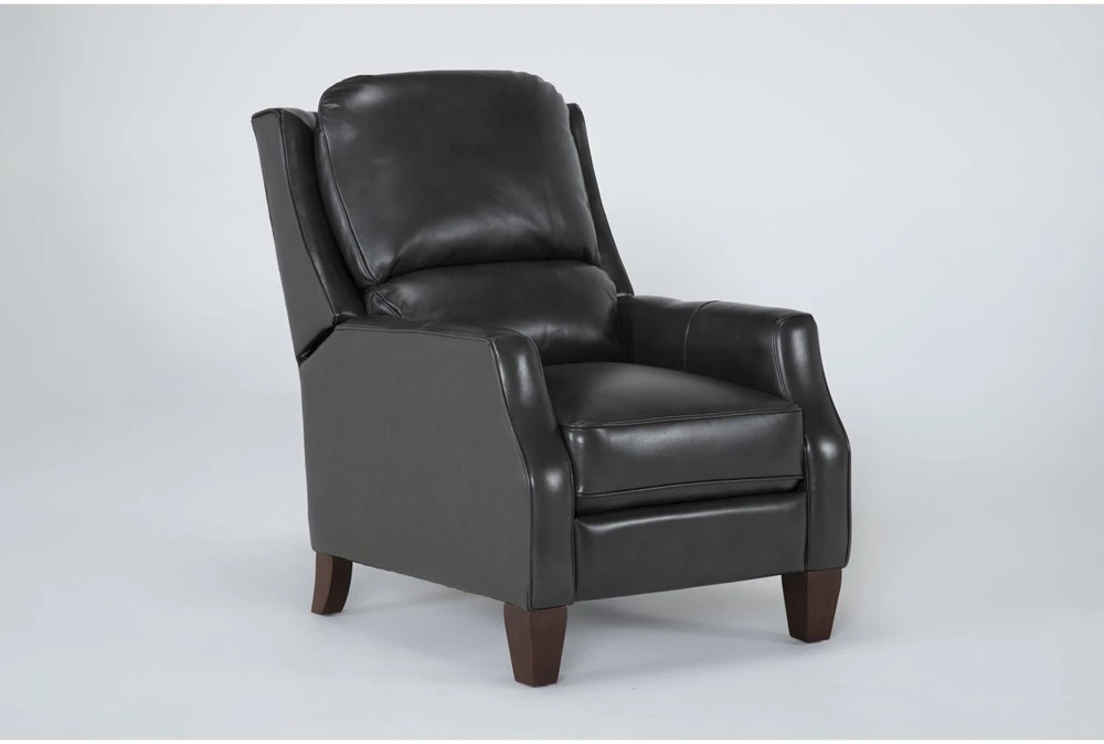 Douglas Dark Grey Leather High Leg Recliner 4 Douglas Dark Grey Leather High Leg Recliner - Image 2