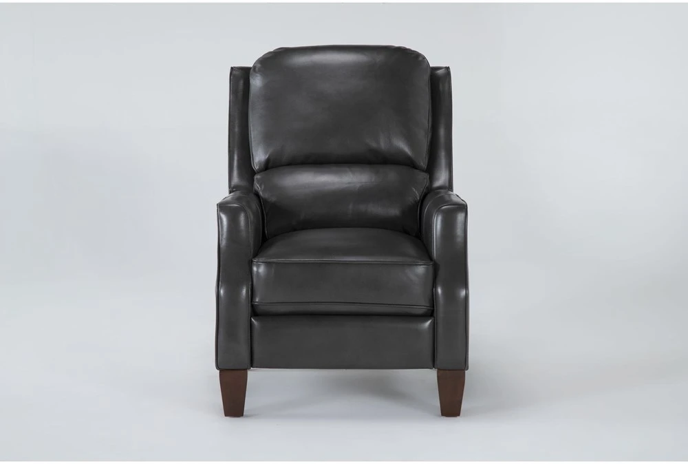 Douglas Dark Grey Leather High Leg Recliner 3 Douglas Dark Grey Leather High Leg Recliner