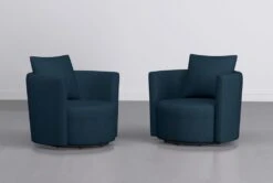 Twirl 37" Velvet Swivel Accent Chair Set Of 2