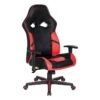 Zulu Black Gaming Chair With Red Accents & Adjustable Height Armrests -Modern Office Shop 289896 black polyurethane gaming chair signature 01