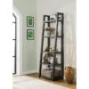 Regis Black 72" Angled Bookshelf