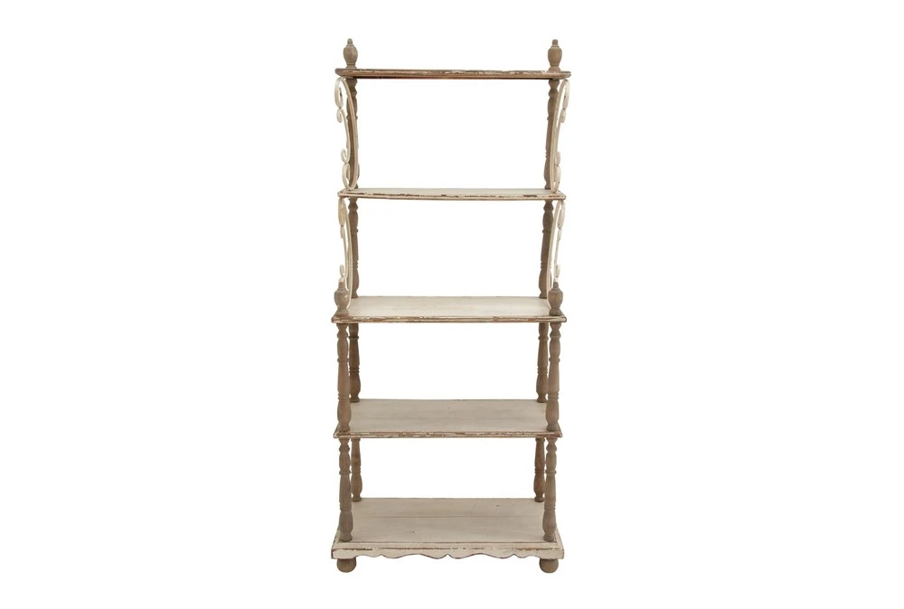 32X75 White Wood Shelving Unit 5 32X75 White Wood Shelving Unit - Image 3