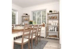 32X75 White Wood Shelving Unit 21 32X75 White Wood Shelving Unit -Modern Office Shop 293099 white wood bookcase room 87