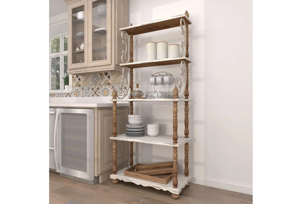 32X75 White Wood Shelving Unit 12 32X75 White Wood Shelving Unit - Image 10