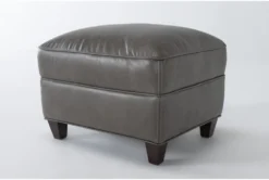 Theodore Grey Leather Chair And Ottoman Set -Modern Office Shop 293523 grey leather chair and ottoman set detail 44